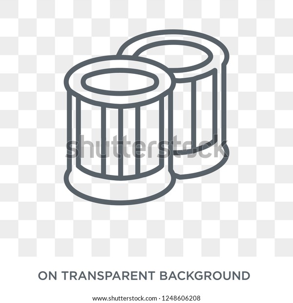 car oil filter icon. car oil filter design\
concept from Car parts collection. Simple element vector\
illustration on transparent\
background.