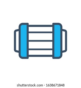 Car oil filter icon designed in filled outline color style