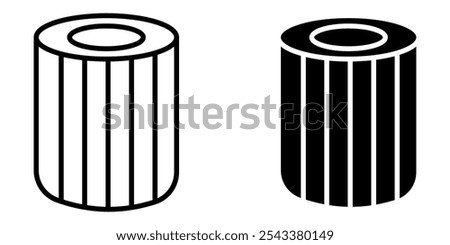 car oil filter Icon set ,Symbol isolated white background. vector illustration. color editable.