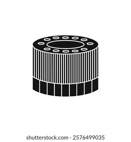Car oil filter icon Simple thin line flat symbol