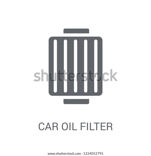 car oil filter icon. Trendy\
car oil filter logo concept on white background from car parts\
collection. Suitable for use on web apps, mobile apps and print\
media.