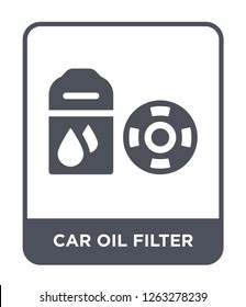 car oil filter icon vector on white background, car oil filter trendy filled icons from Car parts collection, car oil filter simple element illustration