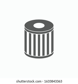 car oil filter icon, filter vector