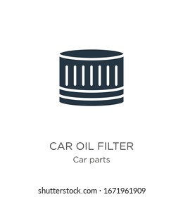 Car oil filter icon vector. Trendy flat car oil filter icon from car parts collection isolated on white background. Vector illustration can be used for web and mobile graphic design, logo, eps10