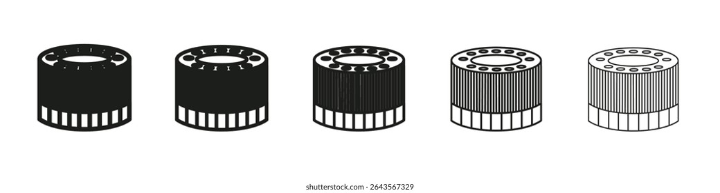 Ícone de filtro de óleo de carro vetor conjunto sinal de ilustração