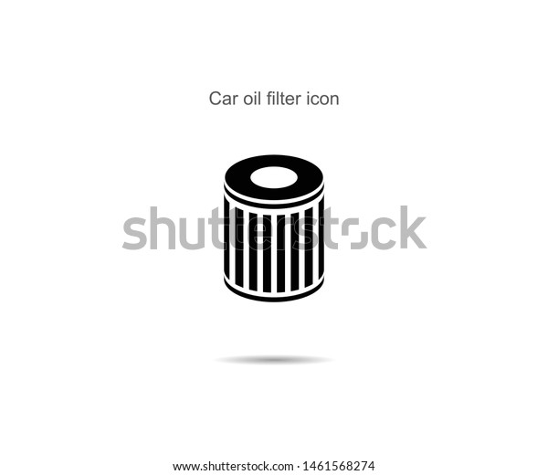 Car oil\
filter icon vector illustration on\
background