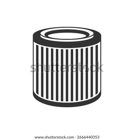 Car oil filter isolated icon on white background