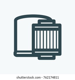 Car oil filter vector icon
