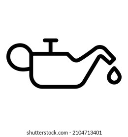 Icono De Aceite De Coche Aislado En Fondo Blanco