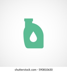 Car Oil Green Flat Icon On White Background