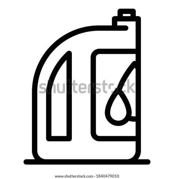 Car oil icon. Outline car oil vector\
icon for web design isolated on white\
background