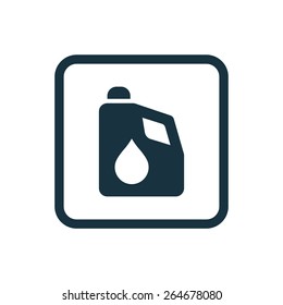 car oil icon Rounded squares button, on white background 