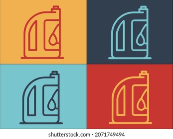 Car Oil Logo, Simple Flat Icon of motor,vehicle,automobile