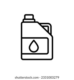 Car Oil Outline Icon Vector Illustration