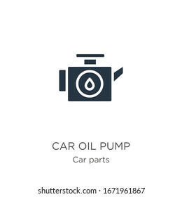 Vector de icono de la bomba de aceite de Camión. Icono moderno de la bomba de aceite de camión plano procedente de la recogida de piezas de camión aislado en fondo blanco. La ilustración vectorial se puede utilizar para diseño gráfico web y móvil, logotipo, eps10