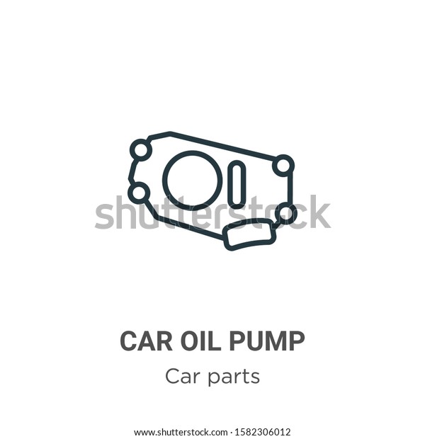 Car Oil Pump Outline Vector Icon Stock Vector (Royalty Free) 1582306012