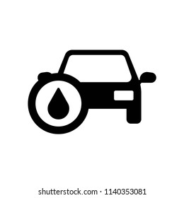 Car with Oil Sign icon vector icon. Simple element illustration. Car with Oil Sign symbol design. Can be used for web and mobile.