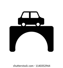 Car on the Bridge icon vector icon. Simple element illustration. Car on the Bridge symbol design. Can be used for web and mobile.