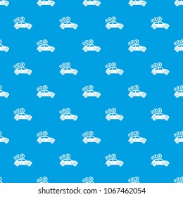 Car on credit pattern vector seamless blue repeat for any use