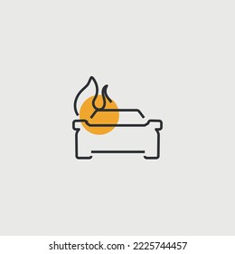 desastre del vector de icono de incendio