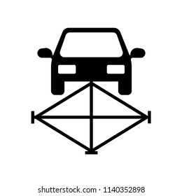 Car on a Frame icon vector icon. Simple element illustration. Car on a Frame symbol design. Can be used for web and mobile.