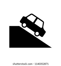 Car On the Hill icon vector icon. Simple element illustration. Car On the Hill symbol design. Can be used for web and mobile.