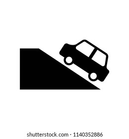 Car on the Hill icon vector icon. Simple element illustration. Car on the Hill symbol design. Can be used for web and mobile.