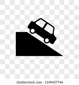 Car On the Hill vector icon on transparent background, Car On the Hill icon
