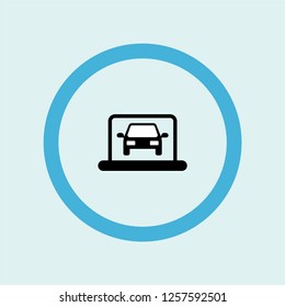 car on laptop icon symbol. Premium quality isolated car on laptop vector icon in trendy style. car on laptop element.