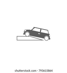 car on a lift icon. Elements of car repair icon. Premium quality graphic design. Signs, outline symbols collection icon for websites, web design, mobile app, info graphic on white background