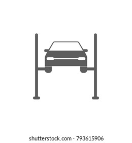 car on a lift icon. Elements of car repair icon. Premium quality graphic design. Signs, outline symbols collection icon for websites, web design, mobile app, info graphic on white background