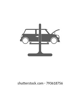 Car On A Lift Icon. Elements Of Car Repair Icon. Premium Quality Graphic Design. Signs, Outline Symbols Collection Icon For Websites, Web Design, Mobile App, Info Graphic On White Background