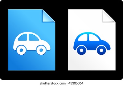 Car on Paper Set Original Vector Illustration AI 8 Compatible File