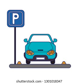 car on park zone