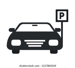 car on parking spot over white