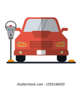 Car on parking zone
