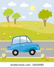 car on the road