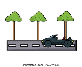 car on the road design