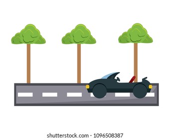 car on the road design
