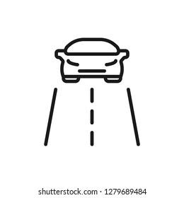 Car on the road icon
