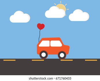 car on road vector.
