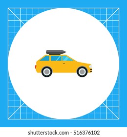 Car on Road Vector Icon