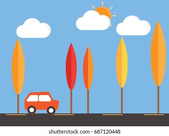  car on road.vector