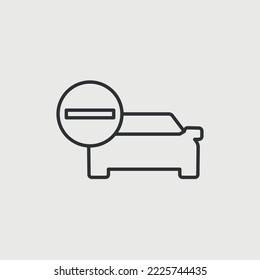 car on stop sign vector icon traffic rules caution