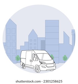 car on the street. vector illustration