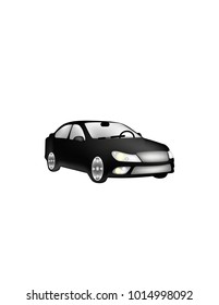 Car on white background