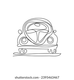 car one line art vector design