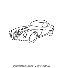 car one line art vector design