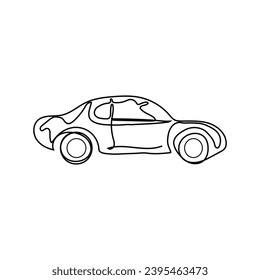 diseño de vectores de arte de una línea de coche