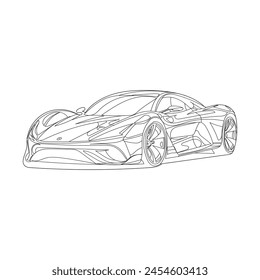 car one line art vector design